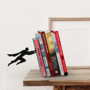 Superhero Falling Bookend – Iconic Illusion for Your Bookshelf | Xaudis