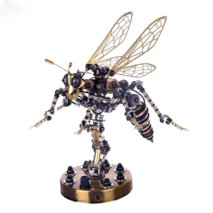 3D Metal Mechanical Wasp Puzzle Set – DIY Insect Model | Xaudis