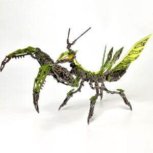 Metallic Mechanical Praying Mantis Model – Futuristic Insect Collector's Kit | Xaudis