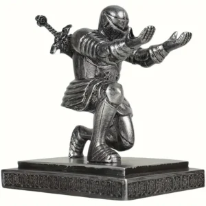 Vintage Knight Pen Holder – Decorative Armor Desk Accessory with Magnetic Base