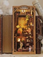 DIY Booknook Kit by xaudis featuring a miniature Ink Rhyme Store
