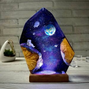 Interstellar Epoxy Lamp 2 by xaudis, a stunning LED home decor piece