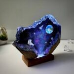 Galaxy Resin Night Light featuring interstellar epoxy design