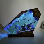 Unique octopus night light for kids in blue and pink colors