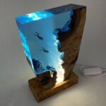 Epoxy night light featuring scuba diving design for enthusiasts