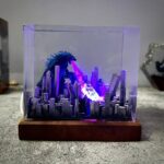 Resin art lamp featuring vibrant colors and unique designs, perfect gift for movie lovers