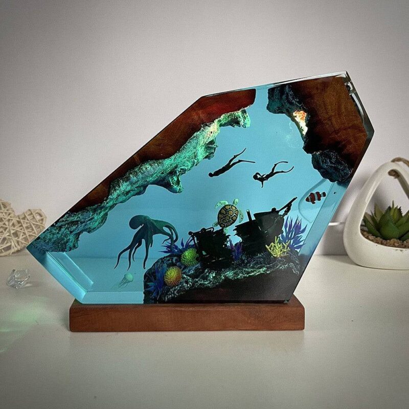 Octopus night light for kids, unique diver design by xaudis