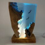 Epoxy night light featuring scuba diving design for enthusiasts