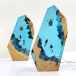 Sea Turtle Couple Night Light - Charming Resin Decor by xaudis