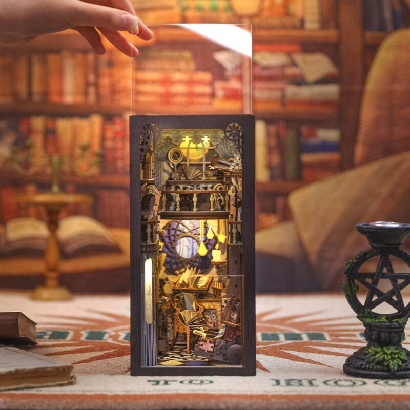 DIY Booknook Kit featuring a Nebula Rest Room design by xaudis