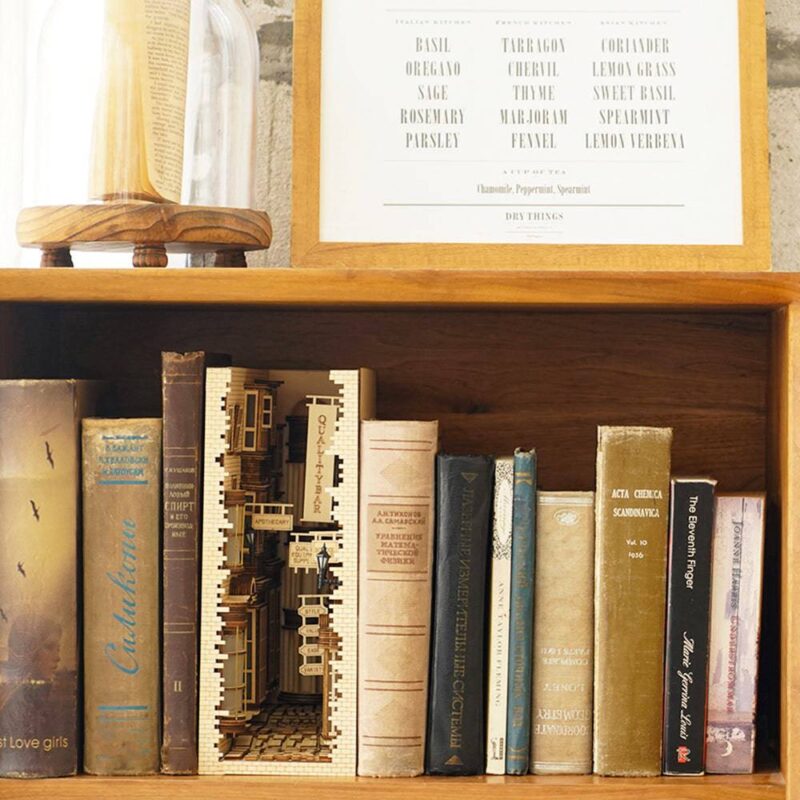 DIY Booknook Kit featuring an enchanting ancient street scene