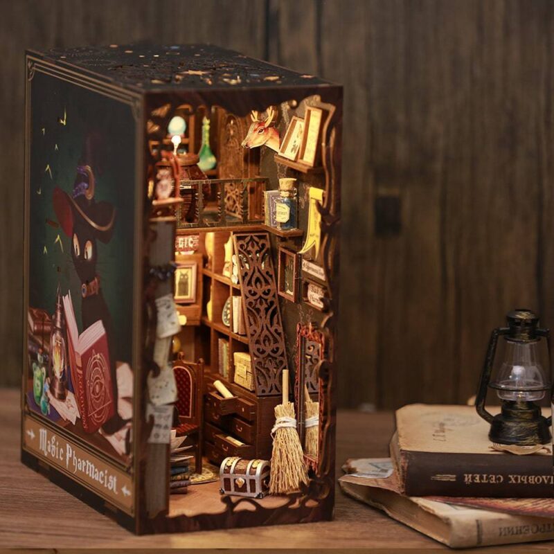 Booknook Kit featuring a whimsical magic pharmacist scene by xaudis
