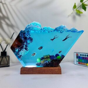 Sea Turtle Resin Night Light - Romantic home decor for divers