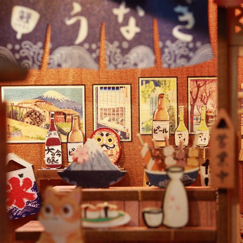 DIY Booknook Kit featuring an enchanting scene under a Sakura tree