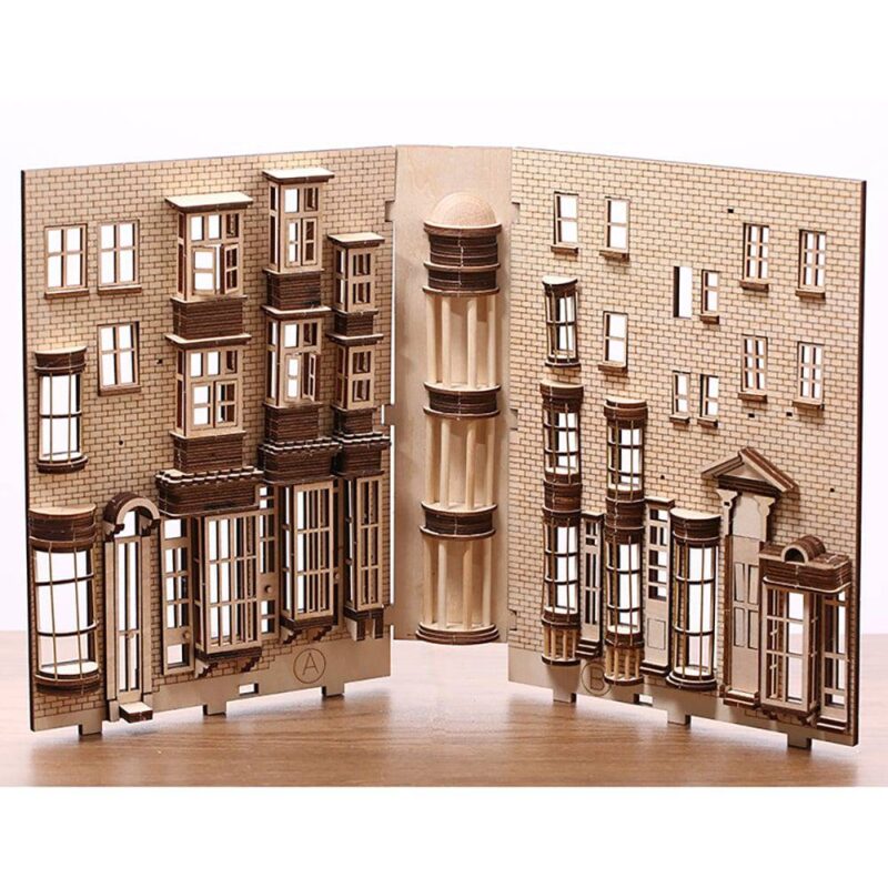 DIY Booknook Kit featuring an enchanting mysterious ancient street design