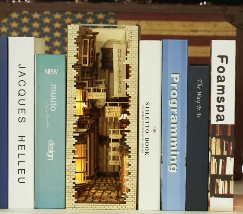 DIY Booknook Kit featuring Enchanting Mysterious Ancient Street scene