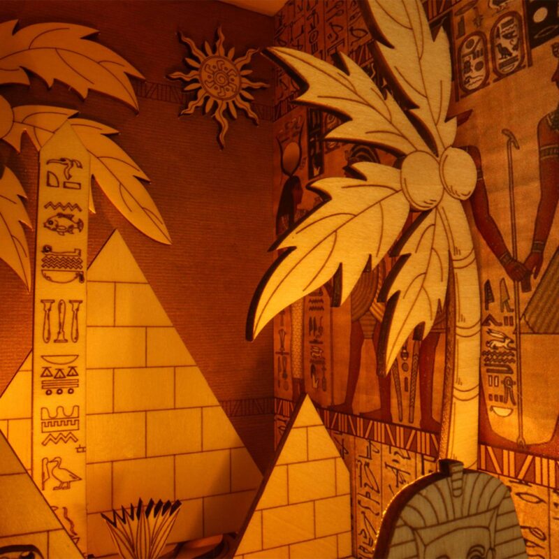 DIY Booknook Kit by xaudis featuring intricate Nile-themed designs