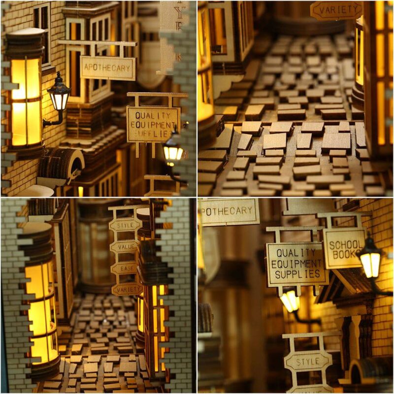 DIY Booknook Kit featuring an enchanting ancient street scene