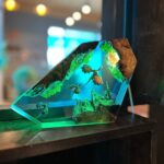 Fire Dragon and Ice Dragon Resin Lamp by xaudis, unique home decor