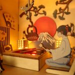 DIY Booknook Kit by xaudis featuring a serene Zen Tea Garden design