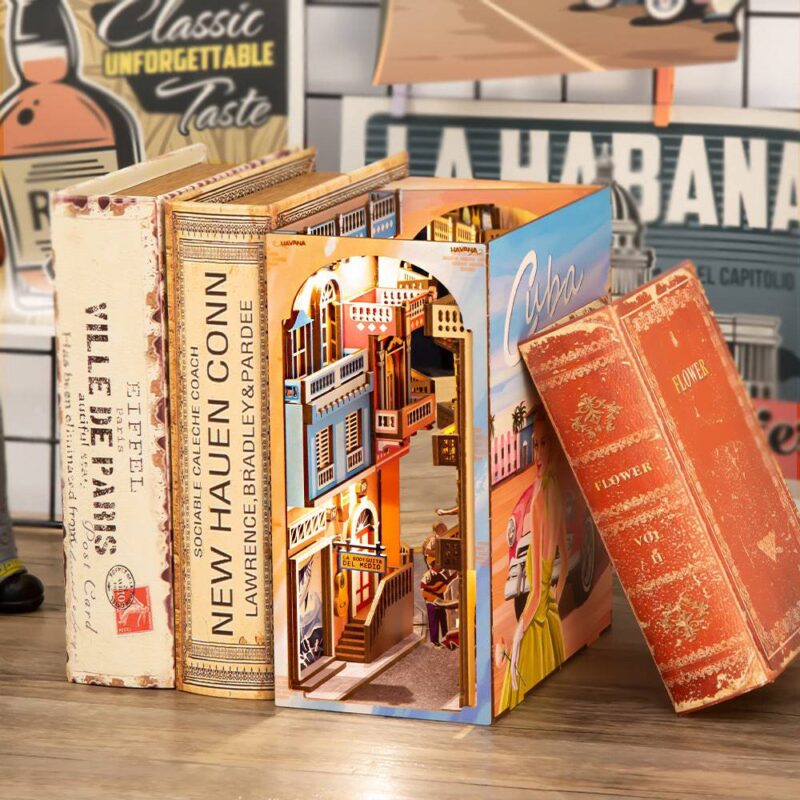 DIY Booknook Kit featuring Enchanting Havana Stroll design