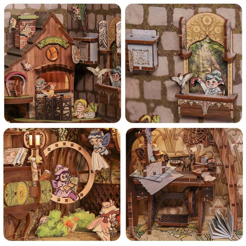 DIY Booknook Kit - Elves Paradise with intricate forest details