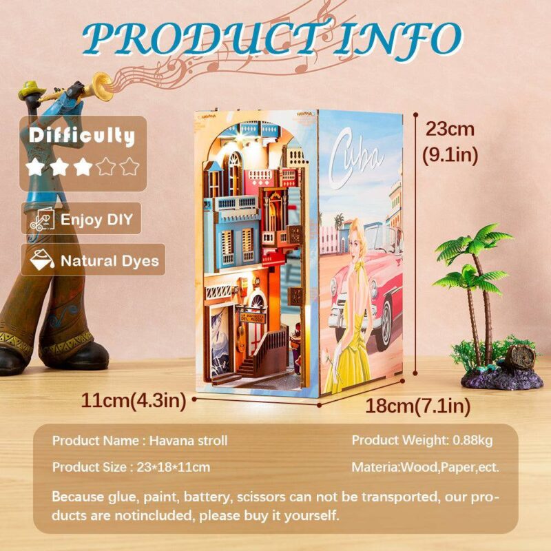 DIY Booknook Kit featuring Enchanting Havana Stroll design