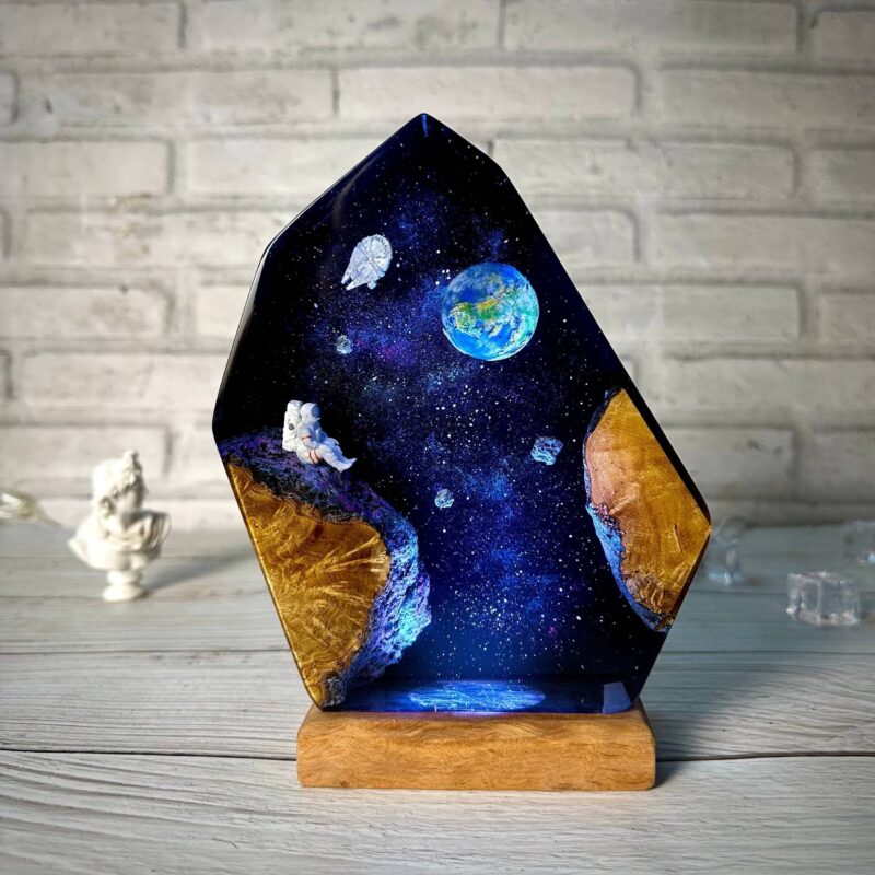 Interstellar Epoxy Lamp 2 by xaudis, a stunning LED home decor piece