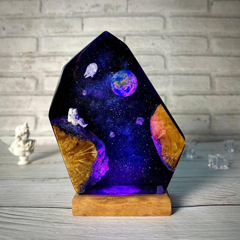 Interstellar Epoxy Lamp 2 by xaudis showcasing stunning LED home decor