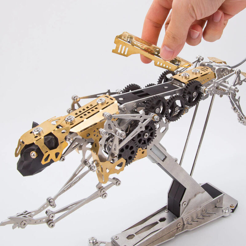 Mechanical Kinetic Running Leopard 3D Metal Model DIY Kit by xaudis