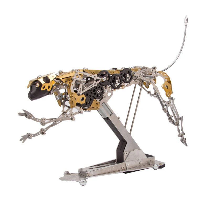 Mechanical Kinetic Running Leopard 3D Metal Model DIY Kit by xaudis
