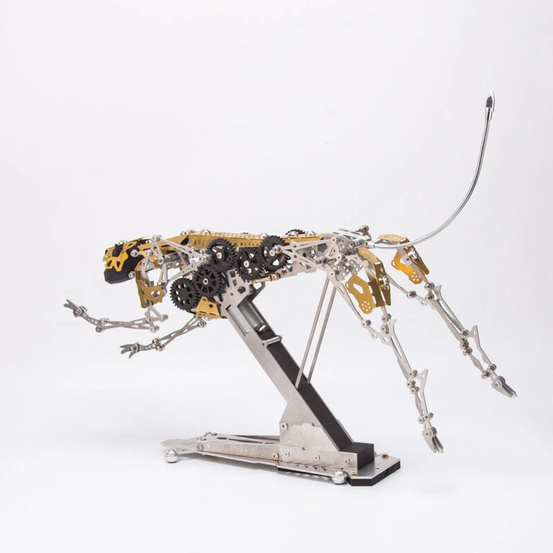 Mechanical Kinetic Running Leopard 3D Metal Model DIY Kit by xaudis