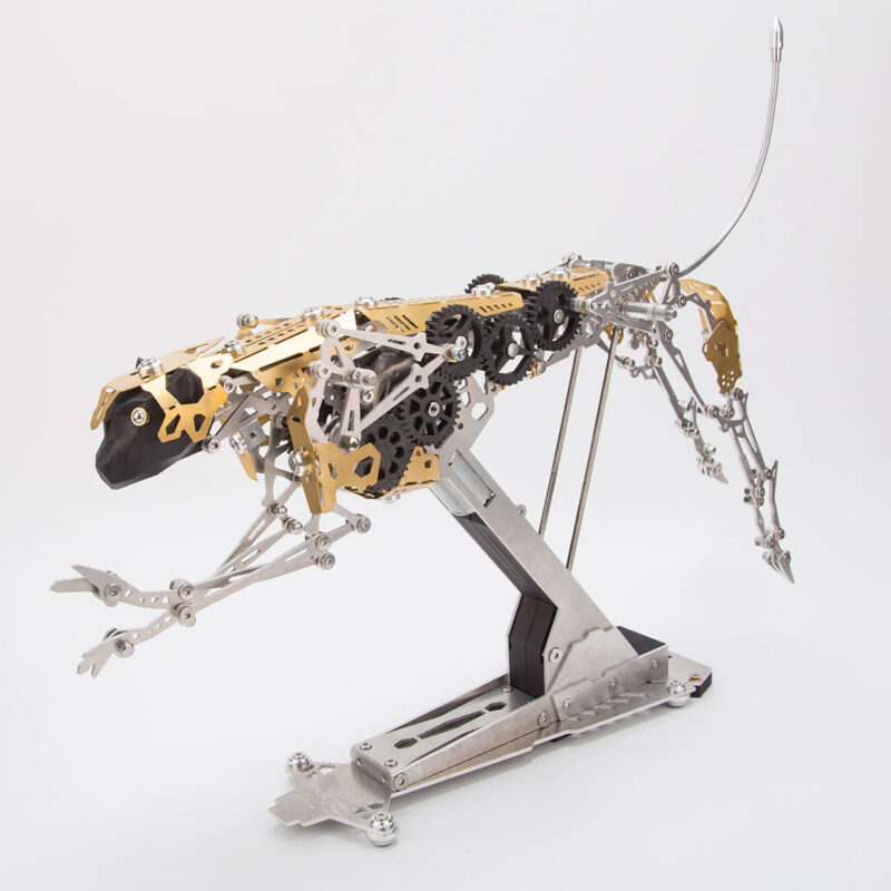 Mechanical Kinetic Running Leopard 3D Metal Model DIY Kit by xaudis